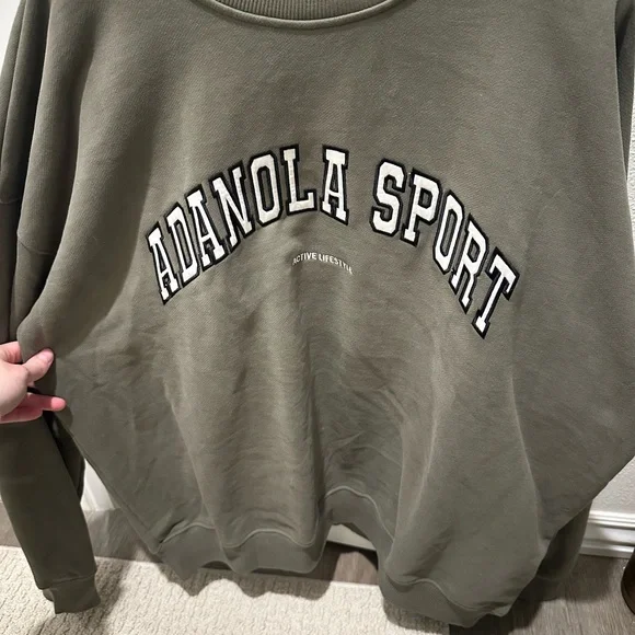 Adanola Sport Women's Olive Green Sweatshirt - Picture 3 of 7